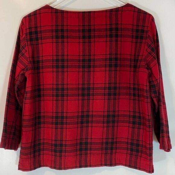 Madewell Curtis Plaid Herald Red  Flannel Tee size Small - Picture 4 of 9